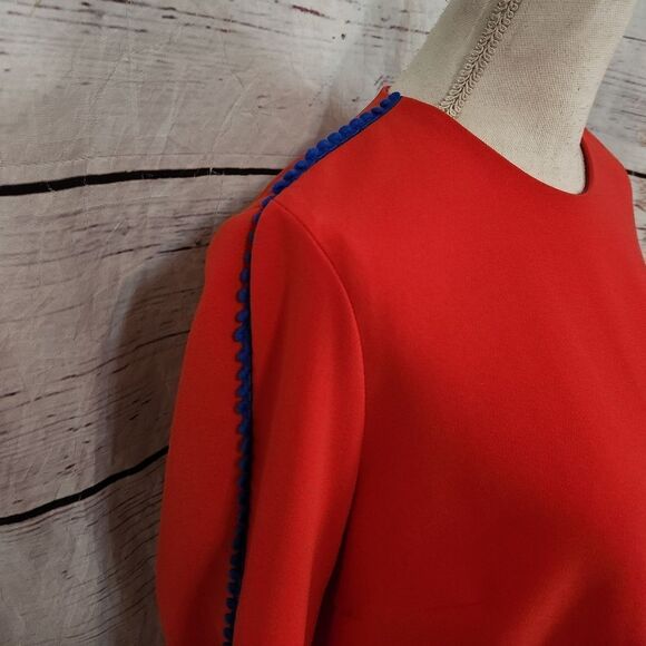 Galvan London Misti Crepe Pom Pom Top Size 12 - Picture 5 of 7